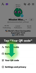 TikTok QR option